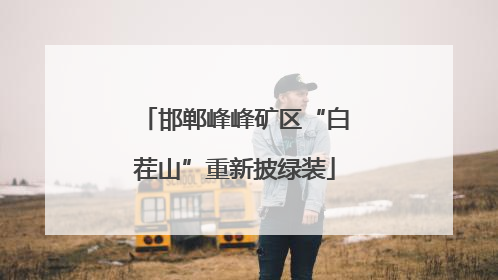 邯郸峰峰矿区“白茬山”重新披绿装