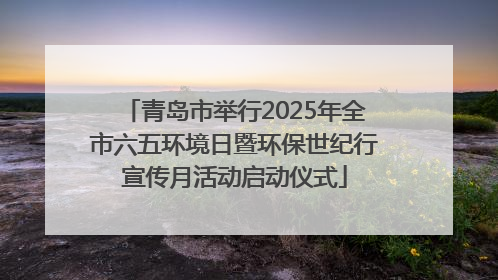 青岛市举行2025年全市六五环境日暨环保世纪行宣传月活动启动仪式
