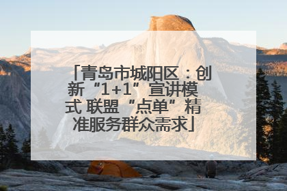青岛市城阳区：创新“1+1”宣讲模式 联盟“点单”精准服务群众需求