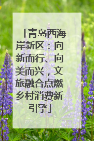 青岛西海岸新区：向新而行、向美而兴，文旅融合点燃乡村消费新引擎
