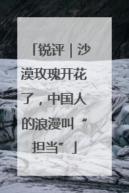 锐评｜沙漠玫瑰开花了，中国人的浪漫叫“担当”