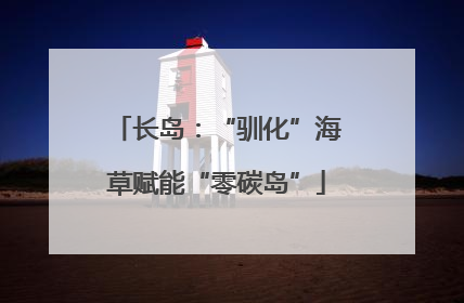长岛：“驯化”海草赋能“零碳岛”