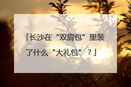 长沙在“双肩包”里装了什么“大礼包”？