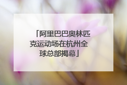 阿里巴巴奥林匹克运动场在杭州全球总部揭幕