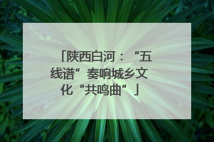 陕西白河：“五线谱”奏响城乡文化“共鸣曲”