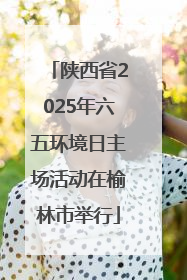 陕西省2025年六五环境日主场活动在榆林市举行