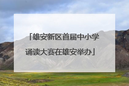 雄安新区首届中小学诵读大赛在雄安举办
