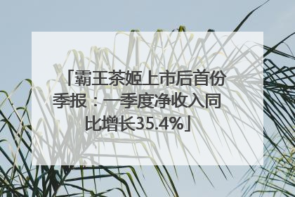 霸王茶姬上市后首份季报：一季度净收入同比增长35.4%