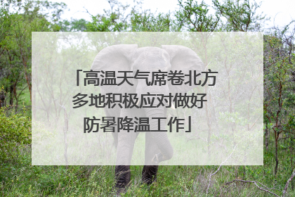 高温天气席卷北方 多地积极应对做好防暑降温工作