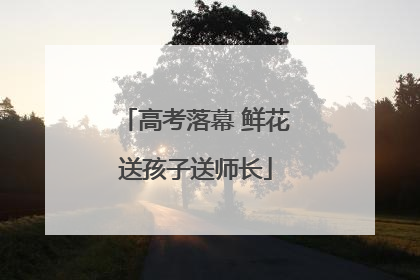 高考落幕 鲜花送孩子送师长