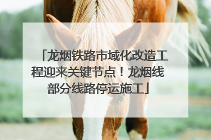 龙烟铁路市域化改造工程迎来关键节点！龙烟线部分线路停运施工