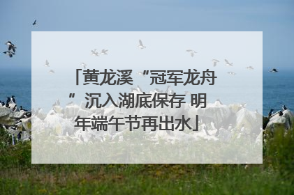黄龙溪“冠军龙舟”沉入湖底保存 明年端午节再出水