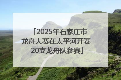 2025年石家庄市龙舟大赛在太平河开赛 20支龙舟队参赛