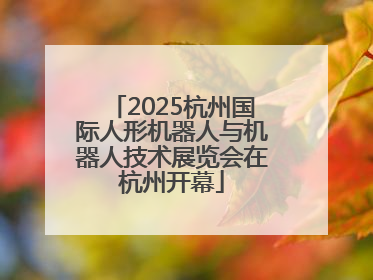 2025杭州国际人形机器人与机器人技术展览会在杭州开幕