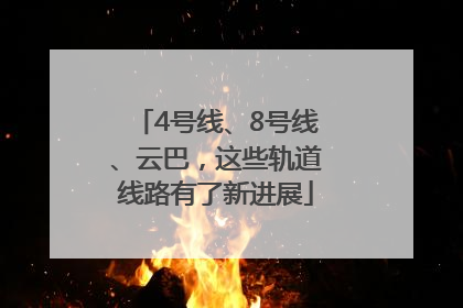 4号线、8号线、云巴，这些轨道线路有了新进展