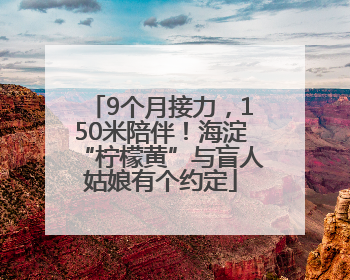 9个月接力，150米陪伴！海淀“柠檬黄”与盲人姑娘有个约定
